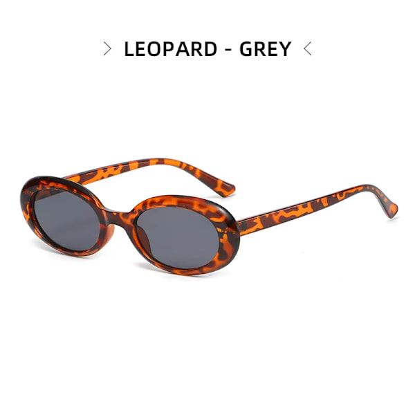 DYTYMJ Liten ram Runda solglasögon Kvinna Retro Shade för Kvinnor Solglasögon Trend Ovala Solglasögon Hip Hop Gafas De Sol Mujer LeopardGray As picture