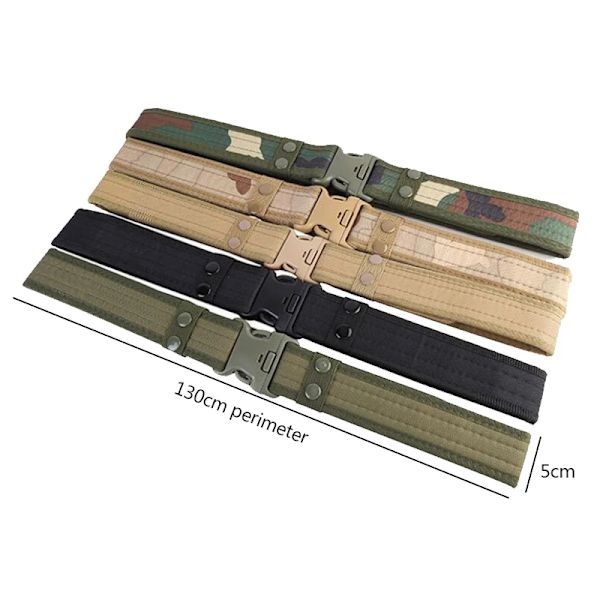 Militär utrustning Knock Off Army Bälte Herr Heavy Duty US Soldier Combat Taktiska bälten Robust 100 % nylon midjerem 5 cm Bredd Desert Digital 130cm