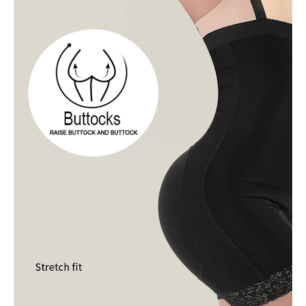 AfruliA Bantningskorsett High Waist Trainer Shapewear Sexig Butt Lifter Magkontroll Skims Body Shaper Body Fajas Colombianas black with zipper XS