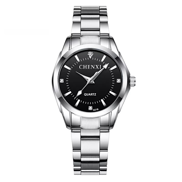 Lyxmärke Modeklockor Dam Xfcs Dam Rhinestone Quartz Watch Damklänning Klocka Armbandsur Relojes Mujeres Black
