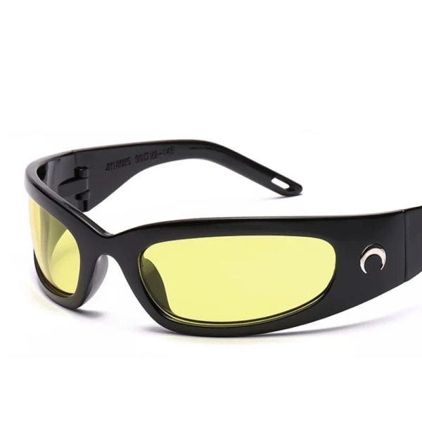 Nya rektangulära solglasögon för kvinnor Dam Retro Outdoor Cykling Hip Hop Punk Solglasögon UV400 Oculos Lunette De Soleil black as pictures