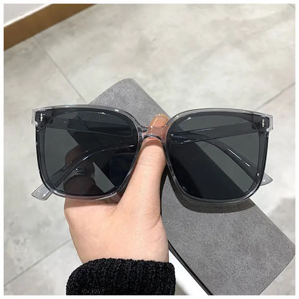 OIMG Vintage fyrkantiga solglasögon Dam överdimensionerade solglasögon Herr Retro Svarta Solglasögon Skärmar Goggle UV400 Oculos De Sol tan As Picture
