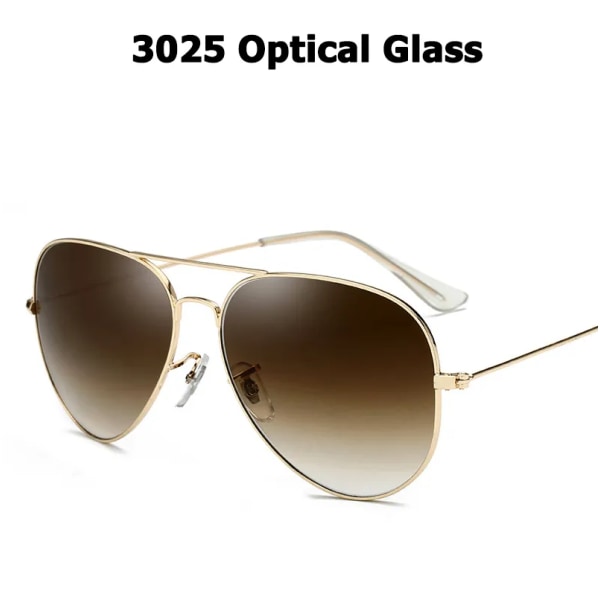 JackJad Fashion 3025 Pilotkvalitet Optisk Glas Lins Solglasögon Vintage Classic 3026 Brand Design Solglasögon Oculos De Sol C6 Gold Brown Glass Lens