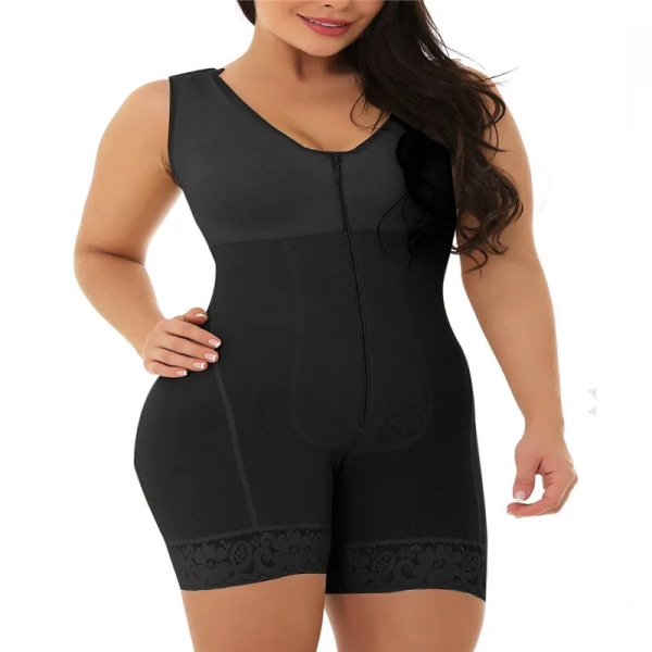 Kvinnor Body Shaper Öppen gren Bodysuit Shapewear Underbyst Butt Lift Plus Size 6XL Waist Trainer Beige D068 XXXL