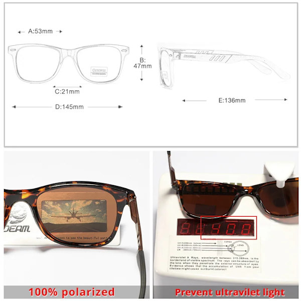 KDEAM Photochromic and Polarized Solglasögon Herr Navigation Aluminium Magnesium Båge Herrglasögon UV400 Night Vision Goggles C2 Matte Black