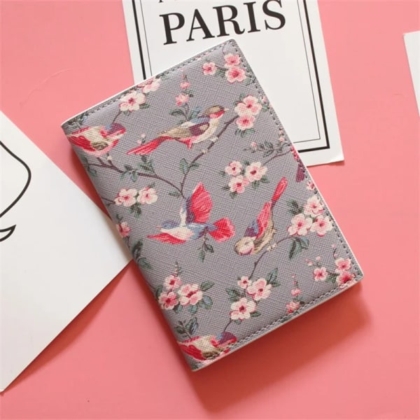 Mcneely Fashion Elegant Women Passport Cover Ryska högkvalitativa blommor Cover på Passport Girls Passport Case as picture(.2650)