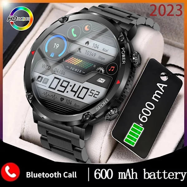 LIGE Bluetooth Call Smartwatch 600 mA Stort batteri Män Smart Watch IP68 Vattentät Sport Fitness Man 1,6 tums HD-skärm green Bluetooth call