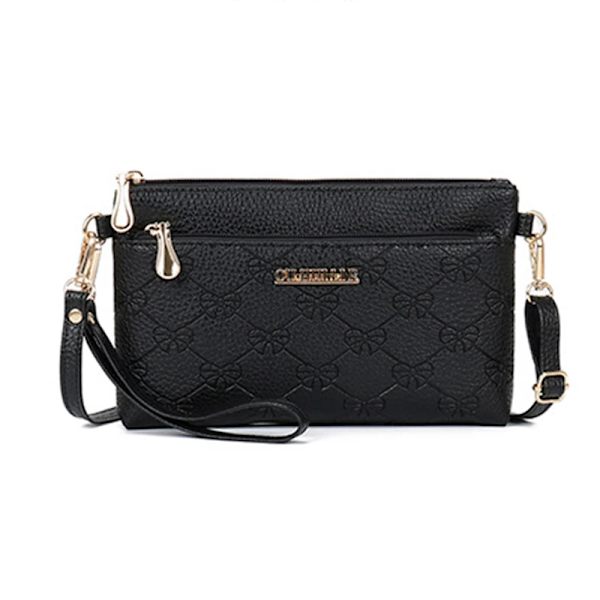 Lyxig Clutch-väska Läder Cross Body-väskor Dam Axlar Liten Crossbody Messenger-väska Lyxmärke Handväskor Svart Clutch-väska black 22x13x3cm