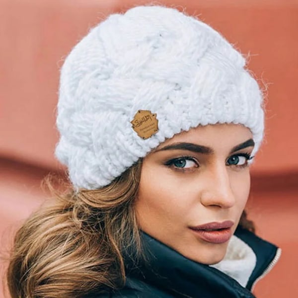 Nya Vintermössor Dammode Stickad Beanie Virkad Skullies Hatt Höst Utomhus Varma Beanies Mössor Vilda Tillbehör  N pink