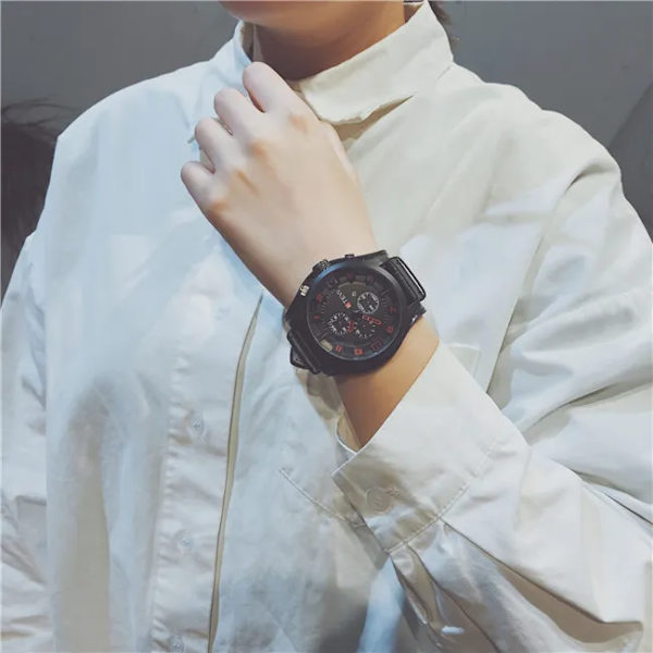 Ny Big Dial Watch Män Digitala klockor Mode Sport Vattentäta klockor För Man Date Army Military Clock Relogio Masculino A