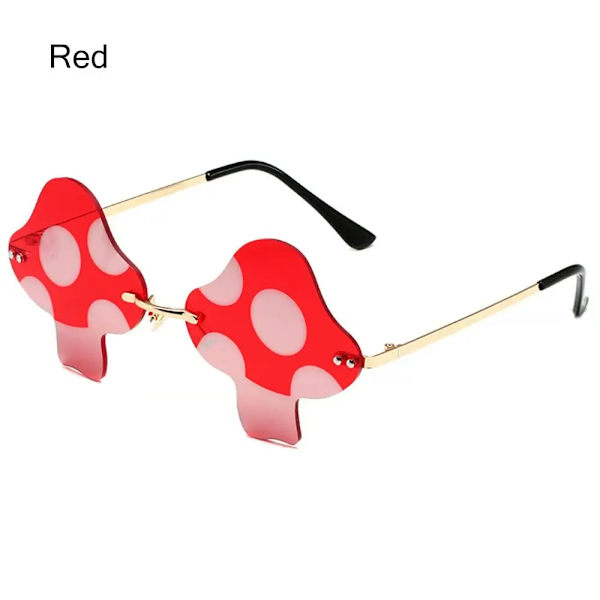 Unika Strawberry Solglasögon för kvinnor Män Festival Party Rave Solglasögon Juldekorationer Street Snap Eyewear Red-1