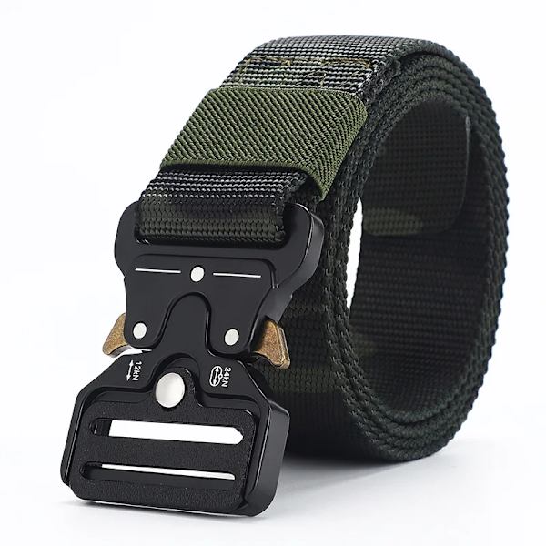 Mode Herrbälten Utomhus Army Military Tactical Combat Bälte Canvas Nyhet Camo Print Nylon Midjeband Jeans Byxor Tillbehör camo3 125cm