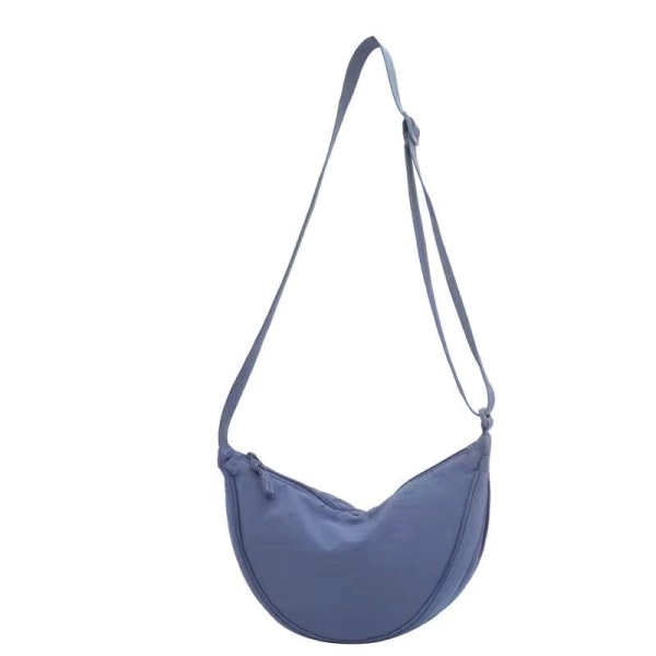 Enkel design Messenger-väska för kvinnor Mode Dam Nylon Hobos Små axelväskor Vintage Kvinnliga Flickor Handväskor Tyg Handväskor blue