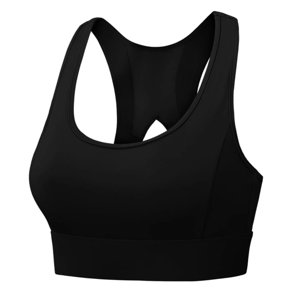 Dam Sport-BH Mesh Back Yoga BH med avtagbara kupor High Impact Workout Gym Activewear BH Dam Camisole Spandex A XL