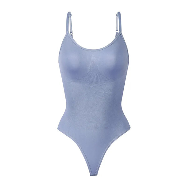 Seamless Shapewear Body Kvinnor Magkontroll Kroppsformare Fajas Colombianas Waist trainer Dam Sexig String Smalning Underkläder Blue M