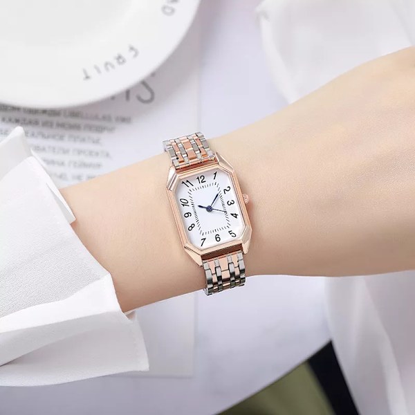 Nytt mode utrikeshandel legerat stål band stålkedja watch dam quartz watch21 21shuzi(.532)