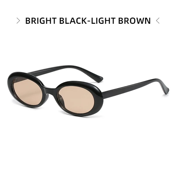 DYTYMJ Liten ram Runda solglasögon Kvinna Retro Shade för Kvinnor Solglasögon Trend Ovala Solglasögon Hip Hop Gafas De Sol Mujer BlackTea As picture