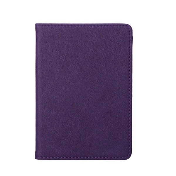Enfärgad PU Passhållare ID-kort Kreditkortshållare 1PC Resepassfodral Multi Colors Passfodral Case 2021 Purple