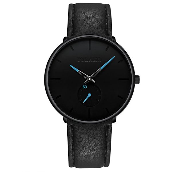 2023 Herrmode Minimalistiska Klockor Herr Business Casual Quartz Watch Simple Man Rostfritt stål Mesh Band Klocka reloj hombre Leather Black Blue