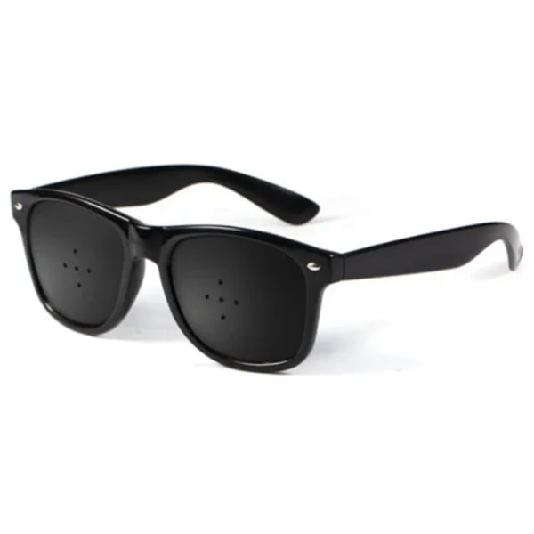 Svarta hål för solglasögon Anti-trötthet Synvård Mikroporösa glasögon Ögonträning Syn Förbättra anti-myopi Unisex C3 Black