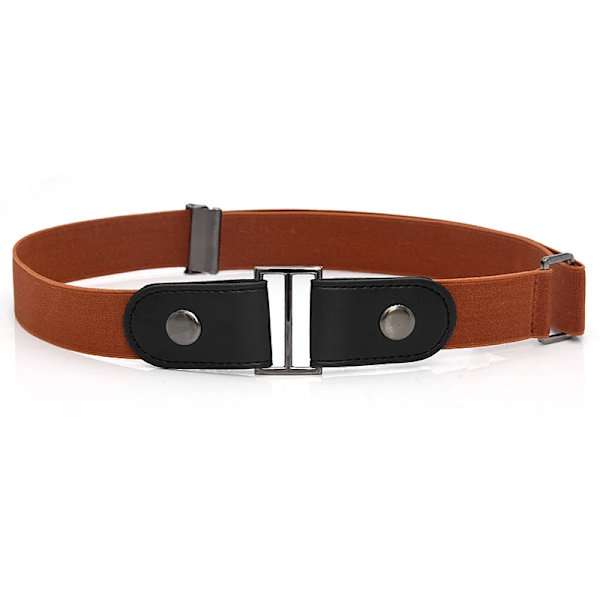 Enkelt Bälte Utan Spänne Elastiska Bälten För Dam Stretchrem Herr Jeans Cintos Utdragbar Barn Pojkar Flickor Cinturon Mujer-rem light brown belt 85-120cm