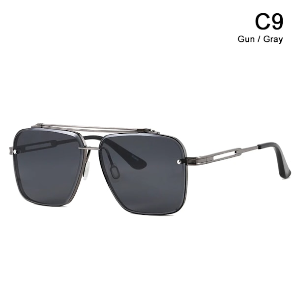 JackJad 2021 Mode Coola Män Mach Six Style Gradient Solglasögon Vintage Pilot Brand Design Solglasögon Oculos De Sol 17302 C9 Gun Gray UV400