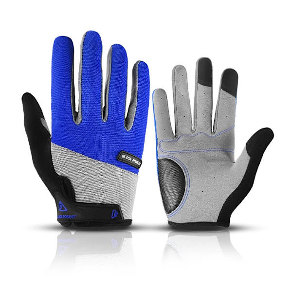 Vinter Höst Dam Cykelhandskar Full Finger Med GEL Pad Stötsäker MTB Mountain Vandring Cykel Cykel Handskar Blue M