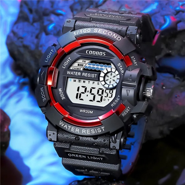 Mode herr LED digital watch Date Sport utomhus elektronisk watch för män Toppmärke Lyx militärklockor relogio masculino Black 5