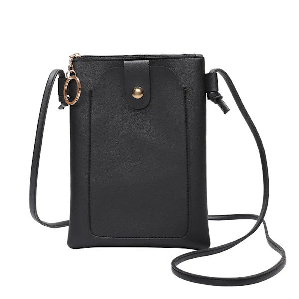Damer Mini Shoulder Mobiltelefon Ringer Axelväskor för kvinnor Sacoche Small Square сумка Portmonnäer och handväskor Damska Summer Black b