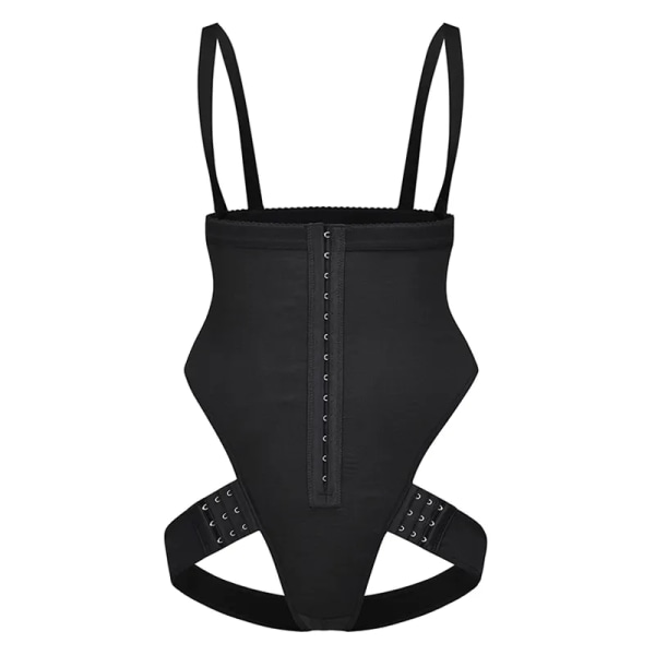 Stringtrosa med hög midja Kvinnor Shapewear Magkontroll Trosor Butt Lifter Fast Skulptera Waist Trainer Black XXL
