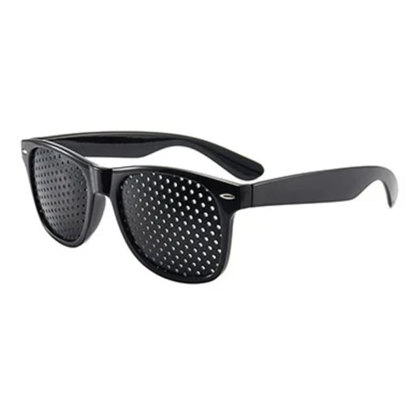 Svarta hål för solglasögon Anti-trötthet Synvård Mikroporösa glasögon Ögonträning Syn Förbättra anti-myopi Unisex C1 Black