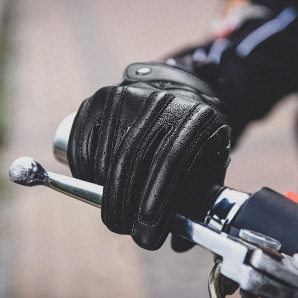 OZERO Herr Touch Screen Handskar Läder Motorcykel Handske Utomhus sport Full Finger Cykling Mountain Bicycle Guantes Moto Handskar Black M