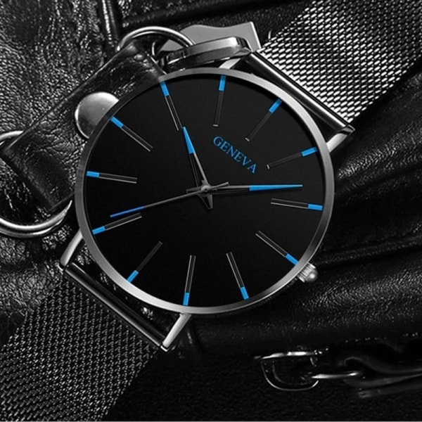 Rostfritt stål Mesh bälte Watch för män Minimalistisk ultratunn klocka Mode mäns watch relogio masculino Mesh Silver White