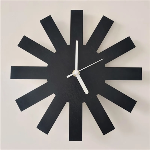 Geometrisk Design Enkel Hemstil Tyst Klocka Vägg Barnrum Modellrum Tyst Klocka Mjuk Dekoration Vardagsrum White