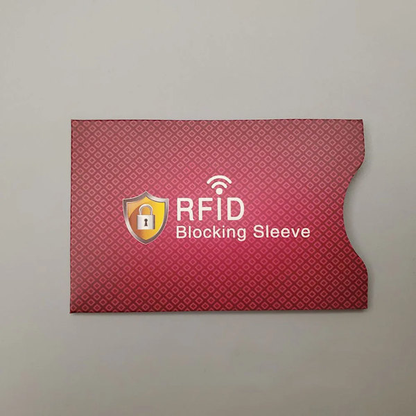 1st Anti Rfid NFC Plånbok Blockerande Läsare Lås Bankkortsinnehavare ID Bankkort Case Skydd Metall Kreditkortshållare Aluminium Red