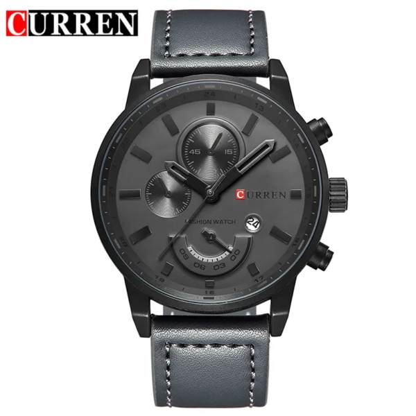 Toppmärke Lyx Herr Sportklockor Mode Casual Quartz Watch Herr Militär Armbandsur Man watch Klocka CURREN 8217 Black Black