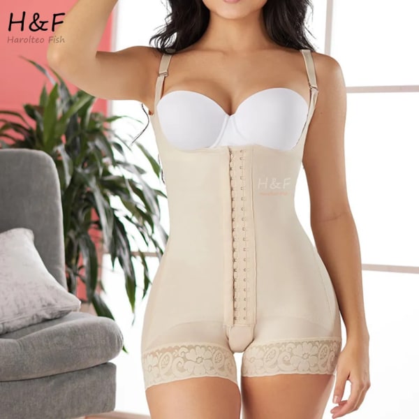 Fast helkroppsformare Öppen fil under byst Korsett Fast bodysuit Waist trainer Originales Fajas Shapewear Reduktiva gördlar skin XXL