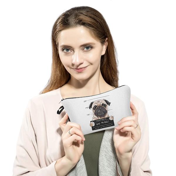 Söt och rolig kosmetisk väska med print utomhus portabel kvinna toalettväska Anpassningsbar skollärare present necessär sminkväska hz5890 Dog Paw Bag