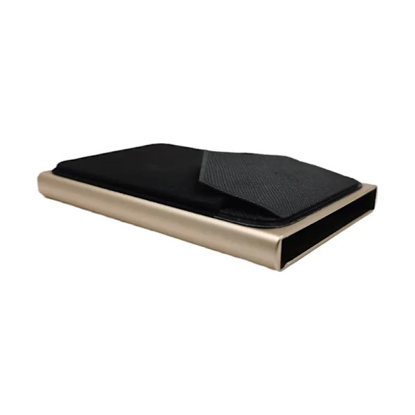 Ny kreditkortshållare modeväska Automatiskt case med cover för kort ID smartkortshållare Mode miniplånbok Gold