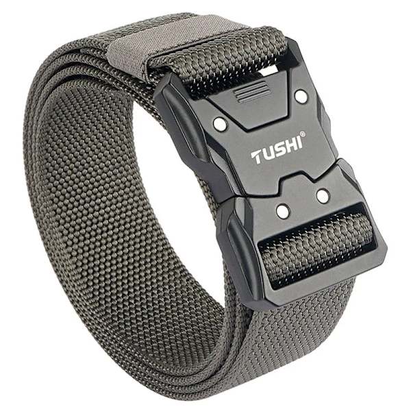 VATLTY 2022 Snabbtorkande taktiskt bälte män Hårdlegering Snabbspänne 1200D Mjuk nylon Army Bälte Hane Militär utrustning Dark gray 125cm(adjustable)