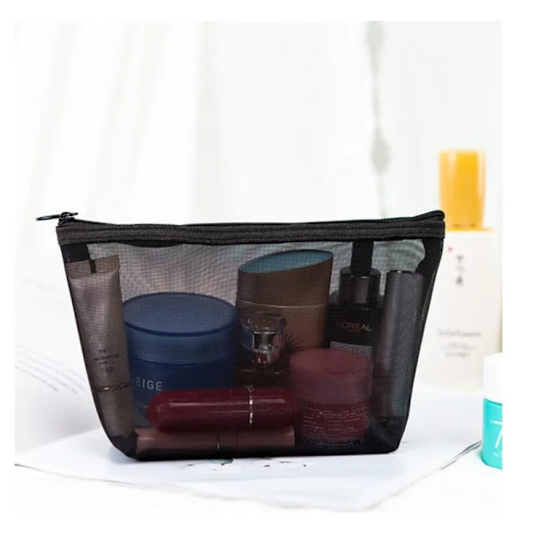 1 STK Kvinnor Män Nödvändig kosmetikaväska Transparent organizer Mode Liten Stor Svart Toalettväskor Sminkpåse C