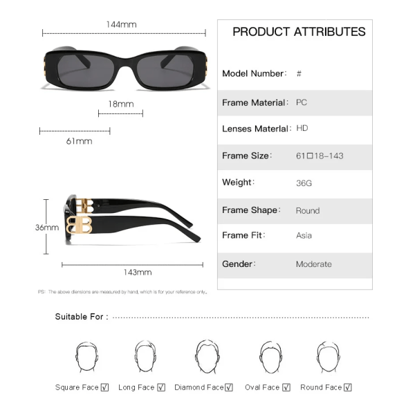 2022 New Summer Retro Solglasögon Kvinnor Liten fyrkantig ram Bokstav Solglasögon Dam Ocean Lens Solglasögon Oculos UV400 Eyewear 8189 C5 As shown
