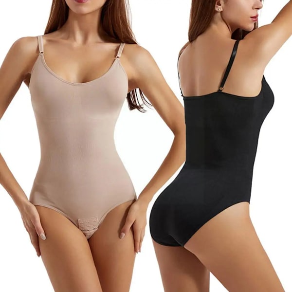 Sömlös Shapewear Body för kvinnor Magkontroll Butt Lifter Body Shaper Osynlig under klänning Bantningsrem String Unde I3J1 Khaki XXL