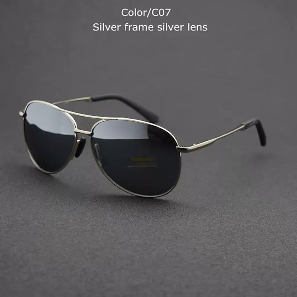 TUZENGYONG 2023 Brand Alloy Herrsolglasögon Polarized UV400 Lens Solglasögon För Herr Pilotglasögon Oculos de sol Hög kvalitet T8013 C07 no box
