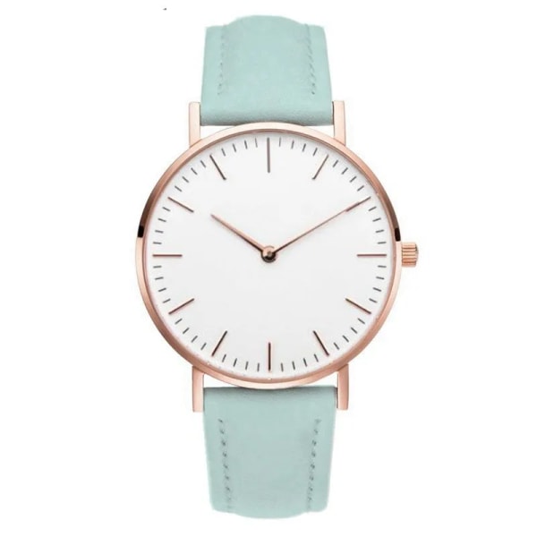 Lyx watch Dam Armbandsklockor Toppmärke Dam Casual Quartz Watch Stål Damarmbandsur Montre Femme Relogio Leather Green