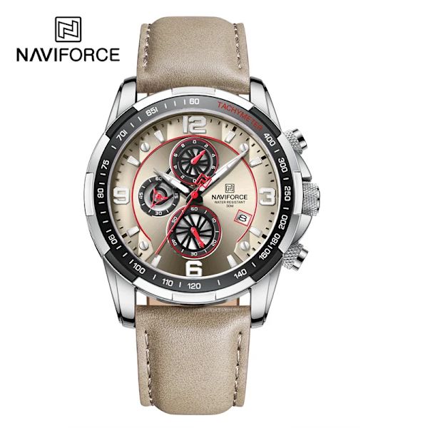 NAVIFORCE Luminous Hands Herrklockor Toppmärke Watch Vattentät Watch Herr Lyx Chronograph Quartz Herrklocka SGYGY