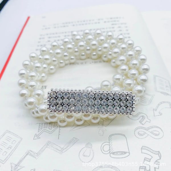 Trendig pärla midjekedja Dammode Rhinestone Elastisk klänning Midjeband Dam Designer tunna midjebälten Kläder Accessoarer Type 4 115cm