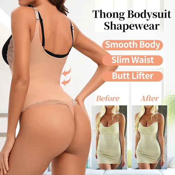 Strumpor Body Shapewear Kvinnor Trosor Waist Trainer Buken Smalning Underkläder Magkontroll Shaper med spets Black M