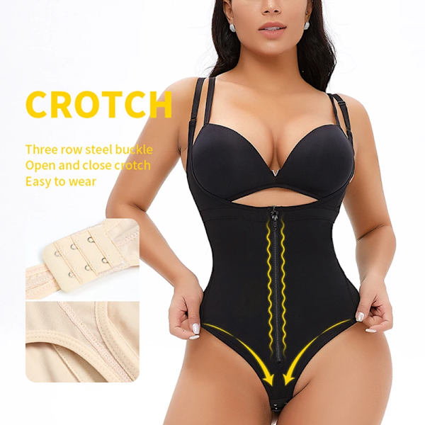 Kvinnor Full Body Shaper Reductoras Magkontroll Bodysuit Sexig stringtrosa Underbyst Waist trainer Butt Lifter Faja Colombian Shapewear Skin L