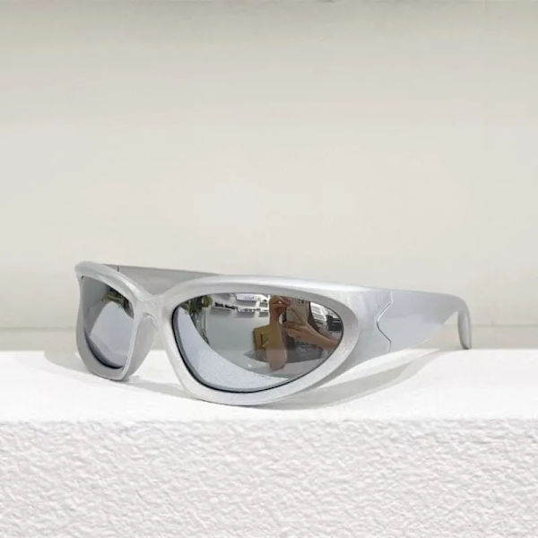Nya Y2K Sports Punk Solglasögon Dam Designer Square Goggle Herr Lyxmärke Solglasögon UV400 Färgglada spegel Modeglasögon C7 As shown in the figu